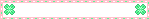 pink and green blinkie with four leaf clovers